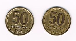 -0-   ARGENTINA  2 X 50  CENTAVOS  1993/94 - Argentina