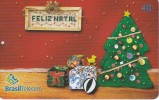 TARJETA DE BRASIL DE NAVIDAD (CHRISTMAS)  ARBOL Y REGALOS - Noel