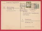 183926 / 1966 - 15 Pf. SCHLOSS + 5 Pf. Albertus Magnus , FLAMME Vergiss Mein Nicht Die Postleitzahl Germany Stationery - Postcards - Used