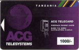 @+ Tanzanie - ACG Telesystems 1000/- (verso : 126). Ref : TZNAT6ACG-002A - Tanzanie