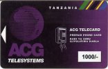 @+ Tanzanie - ACG Telesystems 1000/- (verso : 126). Ref : TZNAT6ACG-002A - Tanzania