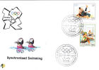 Algeria FDC 1625/6 Olympic Games London 2012 Natation Swimming Nuoto Natación Schwimmen  Zwemmen - Schwimmen