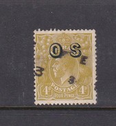 Australia 1913-36 King George V, Overprinted OS, 4d Olive O126 - Nuovi