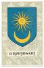 CPA BLASON DE LA VILLE DE GRANDSON, ARMOIRIES, CANTON DE VAUD, SUISSE - Grandson