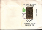 SHARJAH - 1972-  MUNICH  /WEIGHTLIFTER GOLD S/SHET ON FDC , BUT HAS FOLD AT THE TOP,NEVERTHELESS SCARCE ITEM - Sharjah