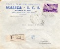 1949 LETTERA RACCOMANDATA VIA AEREA  INTESTATA SCALERA  CON ANNULLO BARI - Poste Aérienne