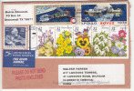 United States Of America, Regd Airmail Used Cover, Space Test Apollo 1975, Flower, Flowers - Etats-Unis