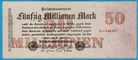 DEUTSCHES REICH 50 MILLIONEN  MARK 25.07.1923  SERIE 8A.148967  P# 98  6 Digit Serial # - 50 Miljoen Mark