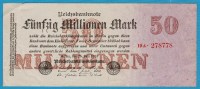 DEUTSCHES REICH 50 MILLIONEN  MARK 25.07.1923  SERIE 19A.278778  P# 98  6 Digit Serial # - 50 Miljoen Mark