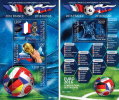 CENTRAL AFRICA 2015 ** Football Championships France 2016 Russia 2018 M/S + S/S - OFFICIAL ISSUE - A1538 - Otros