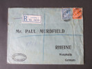 GB Registered Letter 1920 MiF. Liverpool 1 No. 3455 Ralli Brothers. Sealed / Mit Siegel. Nach Rheine - Briefe U. Dokumente