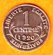 France - 1 Centimes - Dupuis 1920 - - 1 Centime