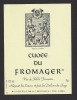 Etiquette De Vin De Table-  Cuvée Du Fromager - Thème Métier - Berufe