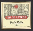 Etiquette De Vin De Table -   Du Patron - Thème Métier Cuisinier  -  Sté Française Vinicole à Rennes  (35) - Lavori