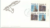 1975  Canadian Authors: Mary Maud Montgomery, Louis Hémon  Sc 658-9  Plate Block Of 4 - 1971-1980