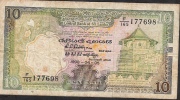 SRI  LANKA  P96e 10  RUPEES  1990 #F/165   FINE - Sri Lanka