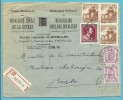 422+767+832 Op Brief Aangetekend Met Stempel NIVELLES - 1948 Export