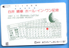Japan Japon Telefonkarte Phonecard Télécarte Barcode Balken Front Bar Nr. 110 - 011  Sport Golf  Hole In One - Sport