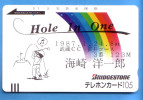 Japan Japon Telefonkarte Phonecard Télécarte Barcode Balken Front Bar Nr. 110 - 4   Bridgestone Sport Golf  Hole In One - Sport