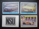 LOT 4 AUTOCOLLANT (M1527) PANINI SUPER AUTO (2 Vues) 20, 63, 64, 146 - BMW, NSU, Jean-Pierre Jarier - Penske - Other & Unclassified