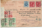 CARTE DE 1935 AVEC 3 TIMBRES ET 3 TIMBRES FISCAUX - Documents