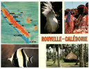 (566) New Caledonia (with Island Map) + Stamp At Back Of Card - New Caledonia