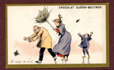 Chocolat Guérin Boutron, Chromo Lith. Champenois TM36-33, Scènes Comiques, Personnages, Coup De Vent - Guerin Boutron