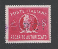 PERFIN ITALIA REPUBBLICA - 1947: RECAPITO AUTORIZZATO - Valore Usato Da Lire 8 (PERFIN) - In Buone Condizioni. - Perfins