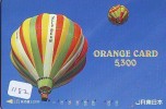 Telecarte  JAPON * Sport * MONTGOLFIERE (1182) Hot Air Balloon * Ballon * Aerostato  * PHONECARD JAPAN * - Sport