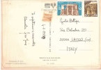 2 VAL. PER ITALIA CARTOLINA EGITTO PYRAMIDS OF GIZA - Brieven En Documenten