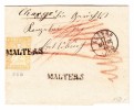 Heimat LU Malters Balkenstempel Auf Zu.25G Strubel R-Brief  Mit Stempel 17.5.1862 Luzern - Storia Postale