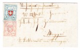 Heimat LU Faltbrief 1853 Von Triengen Nach Weggis Mit Rayon 5Rp. U. 15Rp. Attest Nussbaum - 1843-1852 Federale & Kantonnale Postzegels