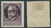 1919 GERMANIA ANTICHI STATI BAVIERA SOPRASTAMPATO 80 P MH * - W246 - Neufs