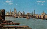 LOWER MANHATTAN SKYLINE  SHOWING BROOKLYN  BRIDGE    (VIAGGIATA) - Manhattan