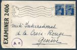 1943 Alger Censor Cover - Red Cross, Croix Rouge Geneve Switzerland - Covers & Documents