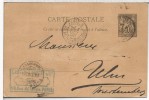 FRANCIA 1890 ENTERO POSTAL PARIS A ULM - Sonstige & Ohne Zuordnung