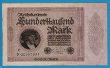 DEUTSCHES REICH 100000 MARK 1.02.1923  # N.00387097   P# 83c   With "T" - 100.000 Mark