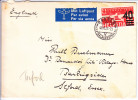 LETTRE -PAR AVION POUR LA GB  - F25 ET MULTI AFFRANCH. -1937 - - Other & Unclassified