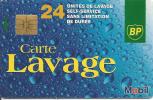 CARTE-PUCE-SO3--LAVAGE-BP -MOBIL-24-UNITES-V° N°en Haut Coté Droit-V° Sans Code Barres En Haut-TB E-RARE - Car-wash