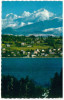 FRA CARTOLINA SVIZZERA SUISSE SWITZERLAND SCHWEIZ  GINEVRA GENEVE LE MONT-BLANC ET LE COTEAU DE COLOGNY VIAGGIATA 1963 V - Cologny