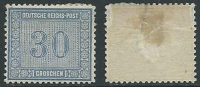1872 GERMANIA IMPERO ALTI VALORI 30 G MH * - G41 - Nuovi