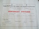 Certificat D´Etudes/Ecoles Provinciales Des Textiles Et De Bonneterie Du Tournaisis/Belgique/1949    DIP26 - Diplomi E Pagelle