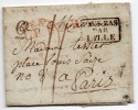 1829 - LETTRE De GAND Pour PARIS Avec CACHET D'ENTREE PAYS BAS Par LILLE - 1815-1830 (Période Hollandaise)
