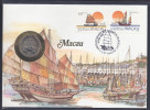 1984 MACAO MACAU BARCOS DE PESCA REPUBLICA PORTUGUESA PIECE MONNAIE 1 PATACA 1983 NUMISBRIEF MUNZBRIEF COINS COIN MÜNZEN - Macau