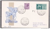 1968 Italia Italy STORIA POSTALE Busta Illustrata ESPRESSO L.150+25  Viaggiata Espresso 181 - Eilpost/Rohrpost