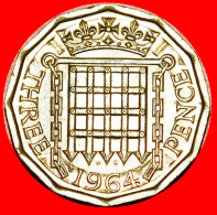 ★PORTCULLIS: UNITED KINGDOM★3 PENCE 1964! LOW START★NO RESERVE! - F. 3 Pence