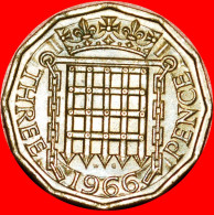 ★PORTCULLIS: UNITED KINGDOM★3 PENCE 1966! LOW START★NO RESERVE! - F. 3 Pence