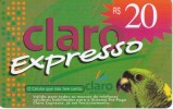 TARJETA DE BRASIL DE UN LORO VERDE (PARROT) CLARO - Papageien