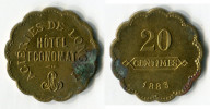 N93-0269 - Monnaie De Nécessité - Longwy - Aciéries De Longwy - Hôtel Economat - 20 Centimes - Monedas / De Necesidad