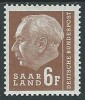 1957 GERMANIA SARRE PRESIDENTE HEUSS 6 F MH * - G45 - Neufs